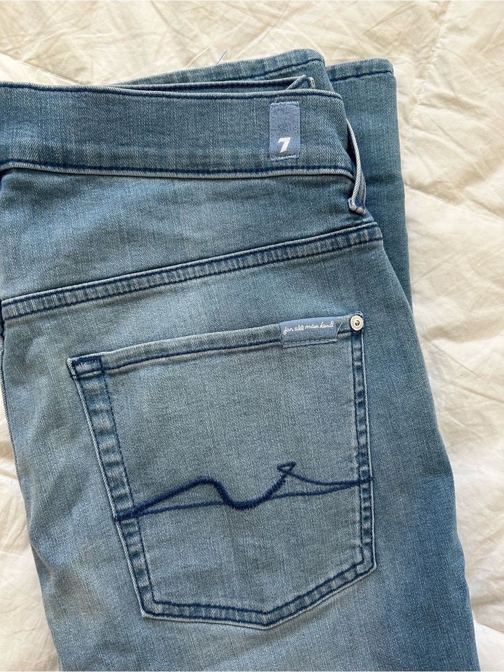 7 for All Mankind Brett Boot Cut Jeans Blue Waist 34